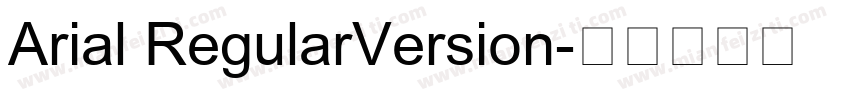 Arial RegularVersion字体转换